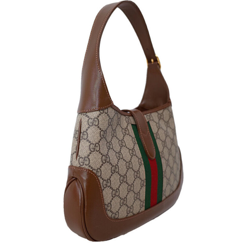 Gucci Stripe Jackie Hobo Bag Shoulder Brown Web